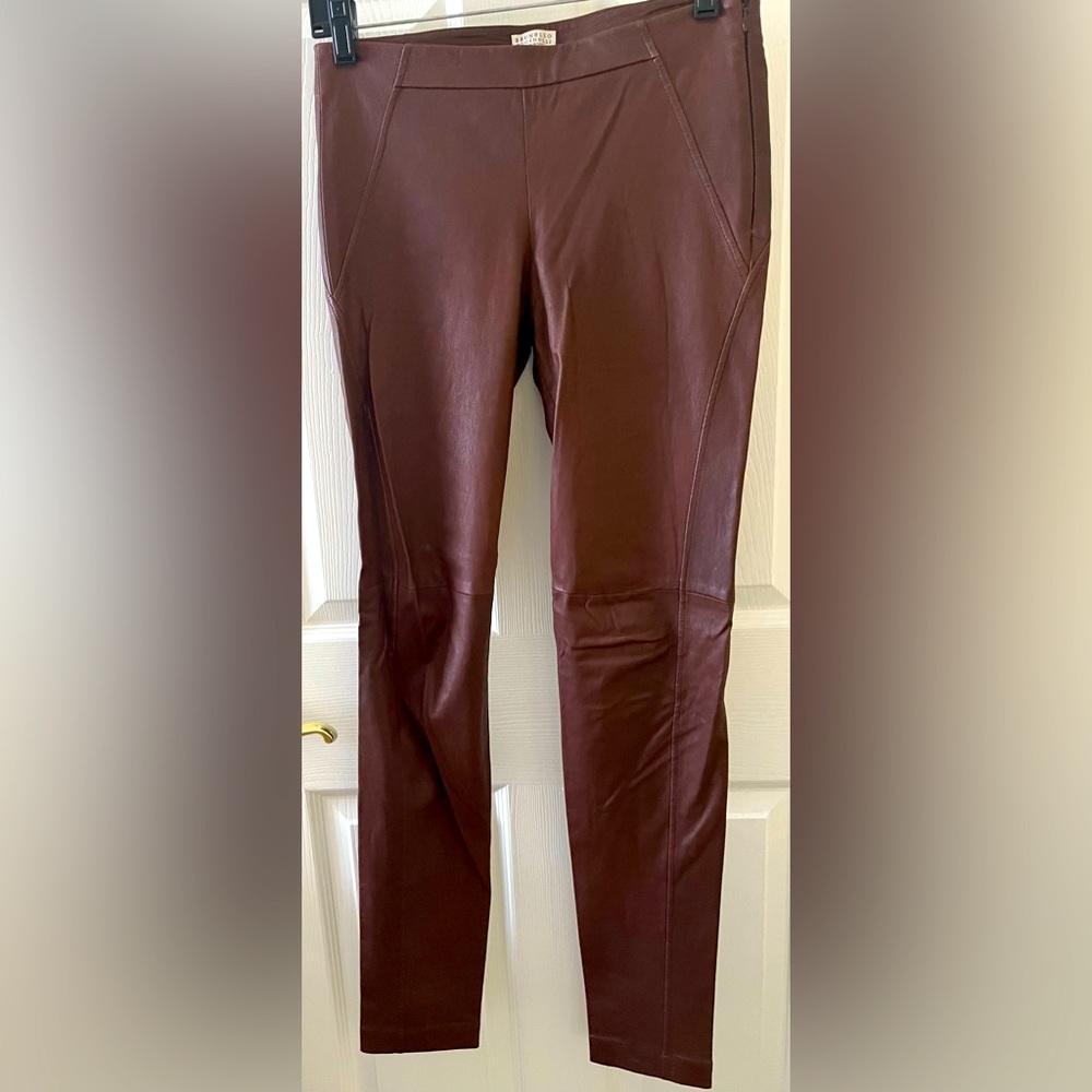 BRUNELLO CUCINELLI - Leather Legging - SIZE 6